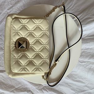 Kate spade white quilt crossbody purse